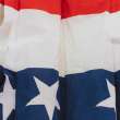 Red white and blue banner.