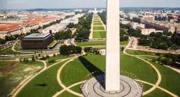 View of Washington Monument from Marine One