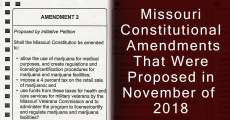 Proposed amendments to the Missouri constitution.