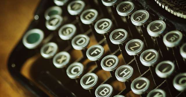 Old typewriter keys.