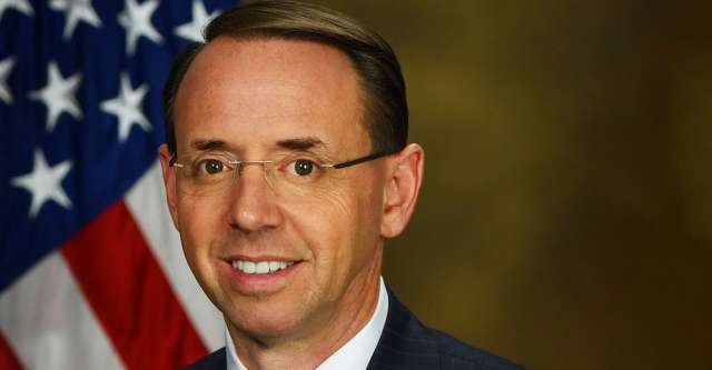 Official portrait of Rod Rosenstein as Deputy Attorney General (Official photo by United States Department of Justice)