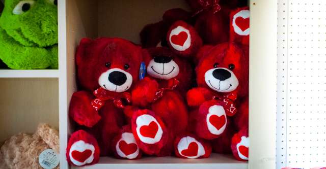 Red Valentines Day bears.