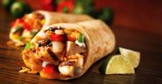 Chicken stuffed burrito.