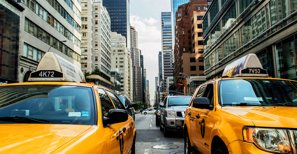 Taxi's in New York.