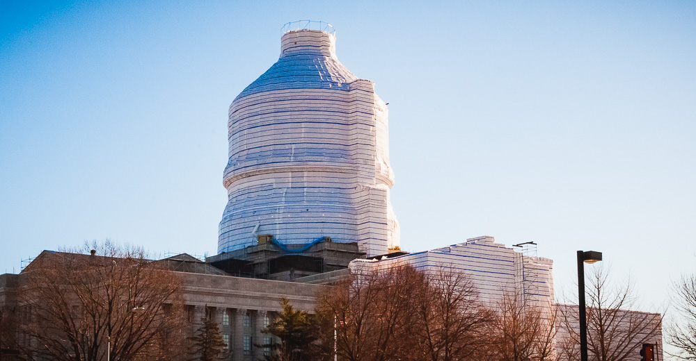 Construction on Missouri Capitol.