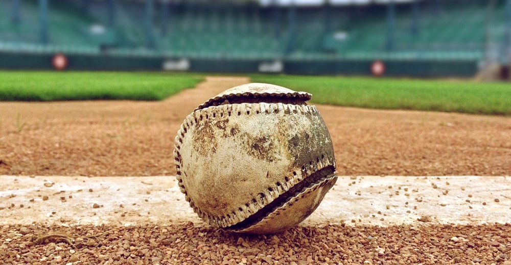 Beat up baseball.