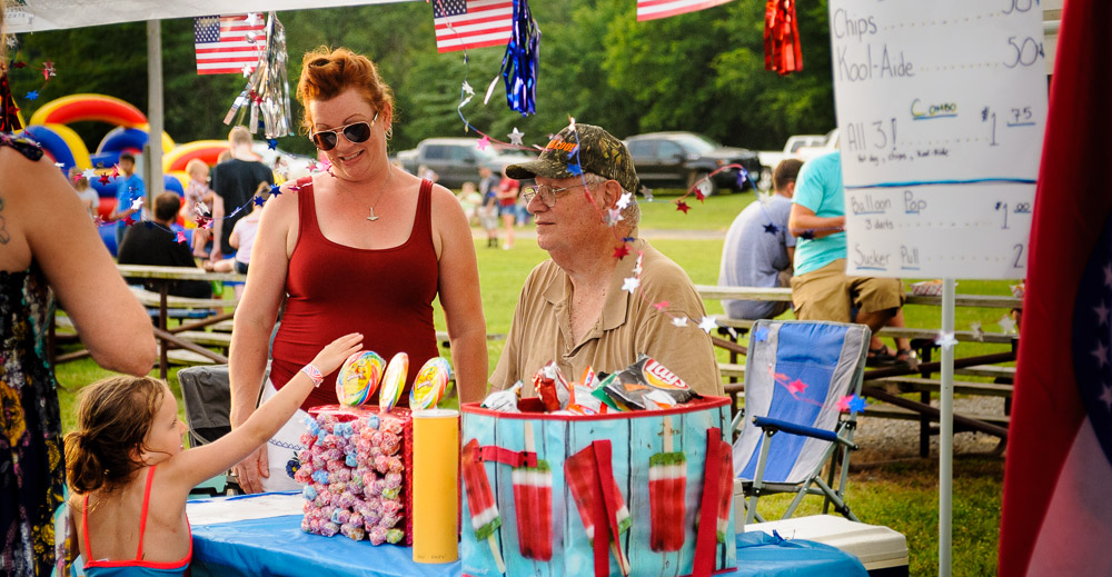 Booths selling snacks were set up as well.