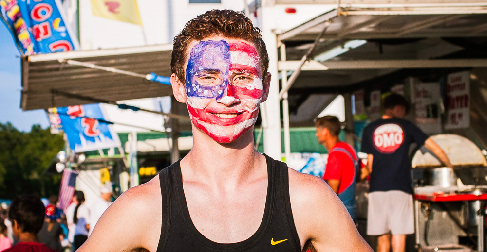 Wear America on your face.