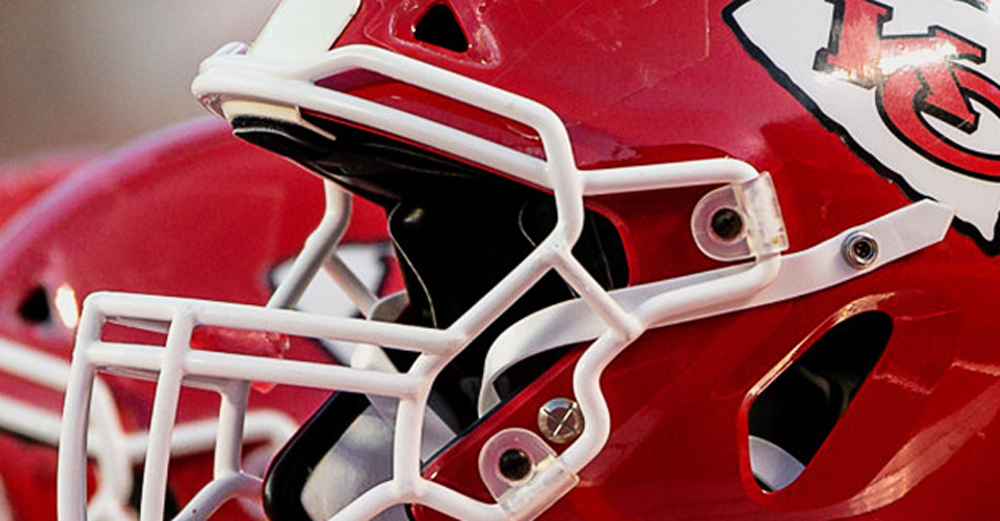 KANSAS CITY, MO - AUGUST 30: Kansas City Chiefs helmet on the sidelines during the NFL Preseason game against the Green Bay Packers on August 30, 2018 at Arrowhead Stadium in Kansas City, Missouri. (Photo by William Purnell/Icon Sportswire)