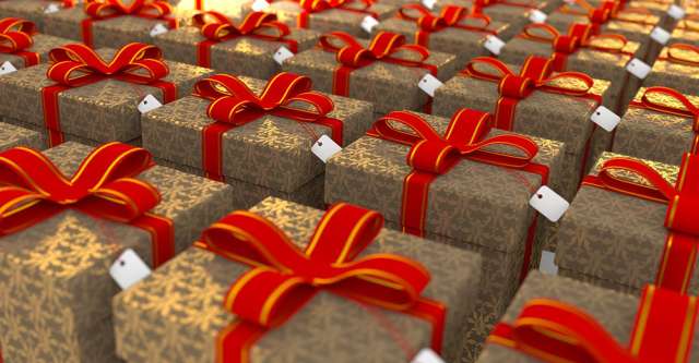 Rows of presents.