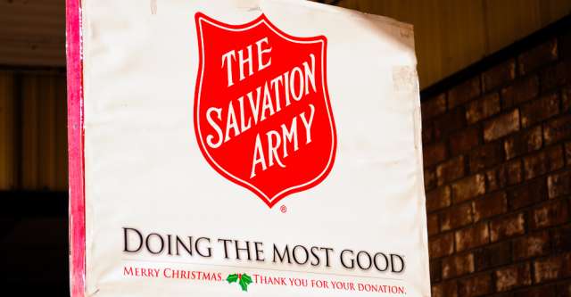Salvation Army bell ringing.