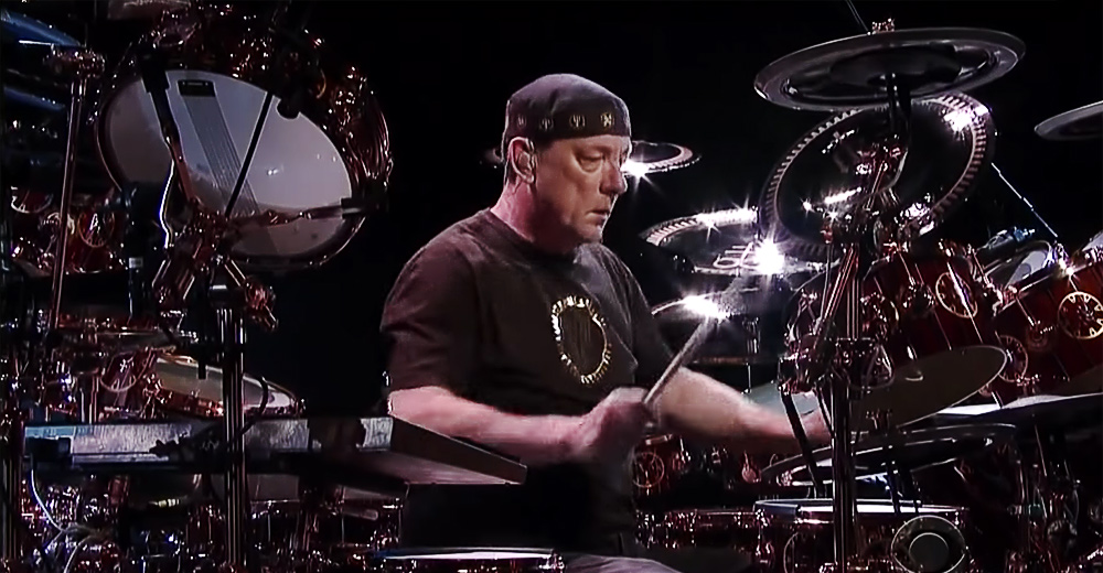 Neil Peart Plays On David Lettermann
