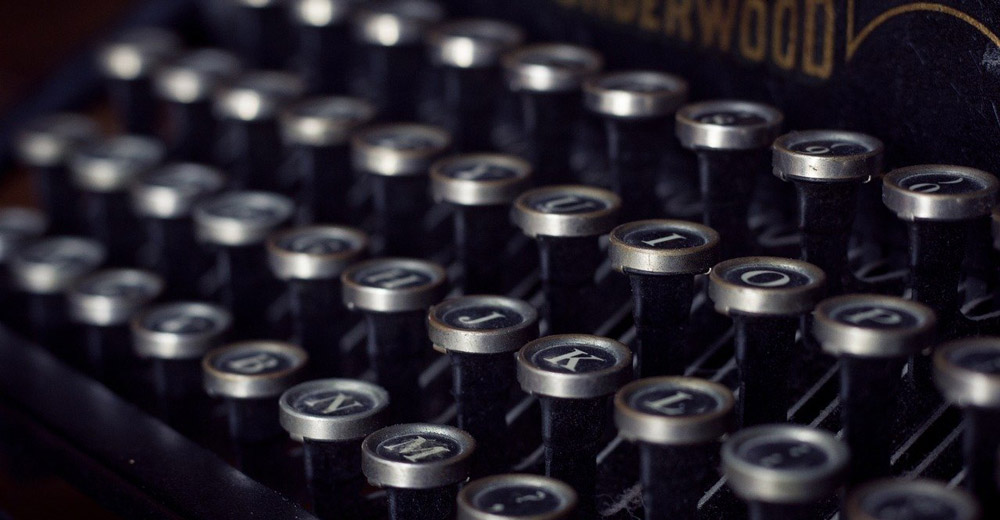 A vintage typewriter.