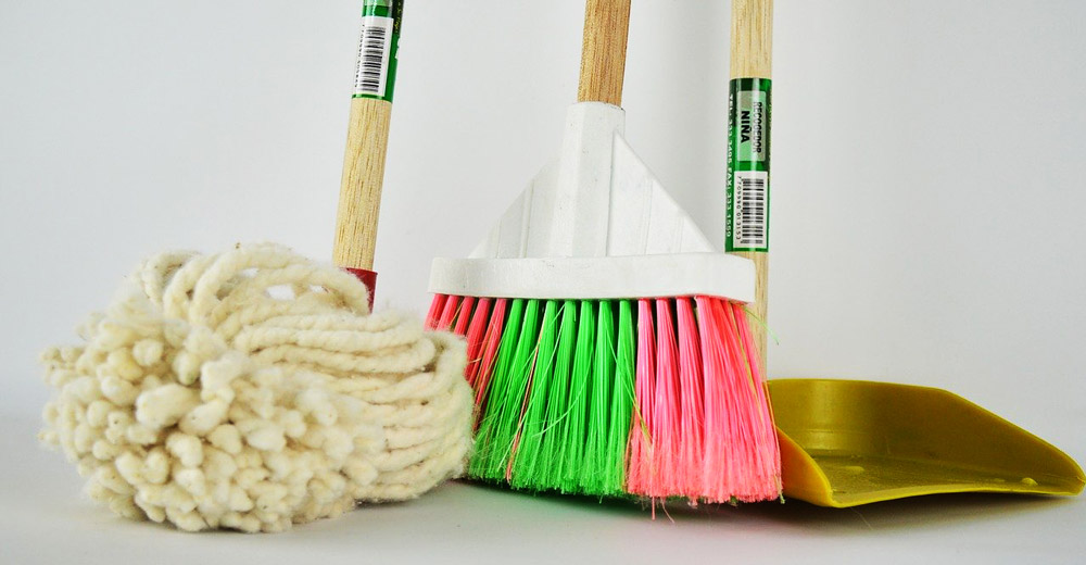 Floor cleaning supplies.