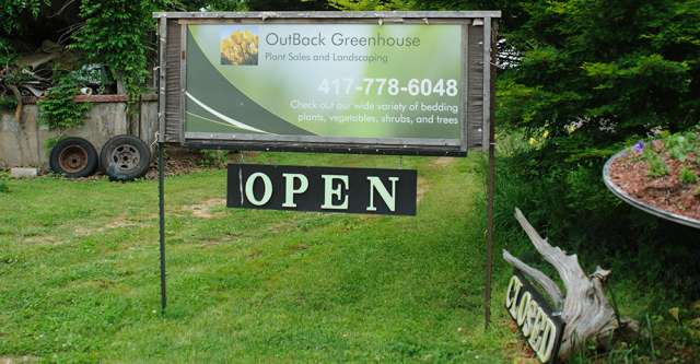 OutBack Greenhouse sign.