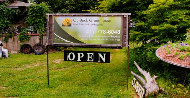 Outback Greenhouse sign.