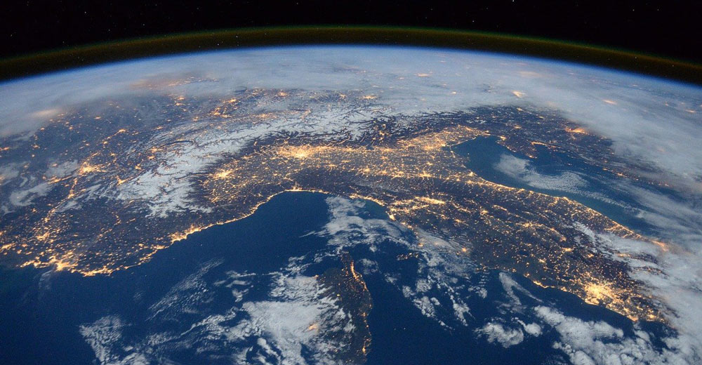 Picture of Earth from space.