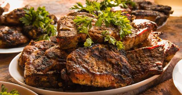 Delicious cooked steaks.