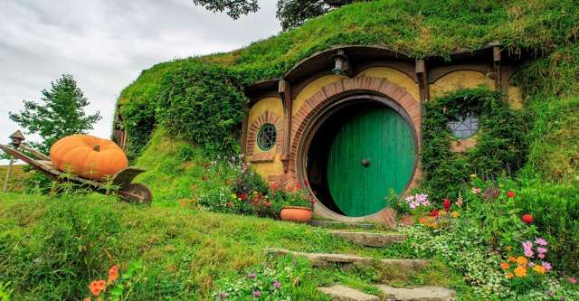 A door to a hobbit home.