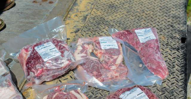 Sgt. Dan's Redneck Cattle Company's beef at Alton Missouri's farmers market.