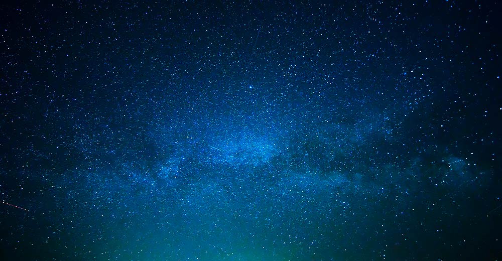 A star filled night.