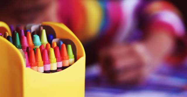 bright crayons