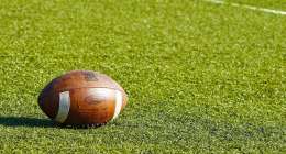 An American Football On A Field