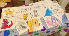 Students of all ages submitted works of art