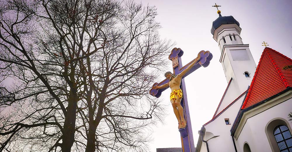 church with crucifix