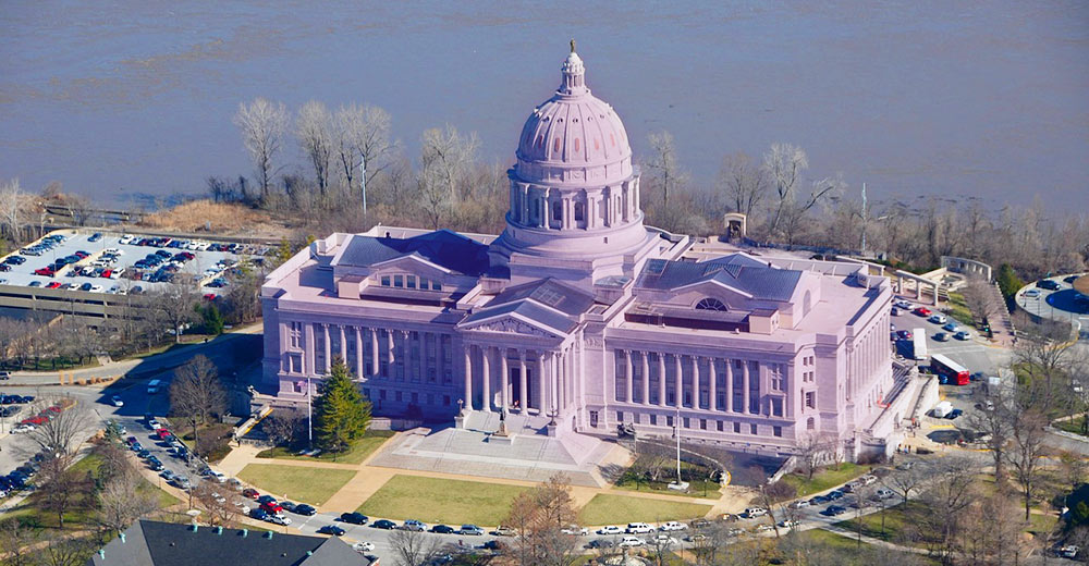 Missouri capitol building in Jefferson City.