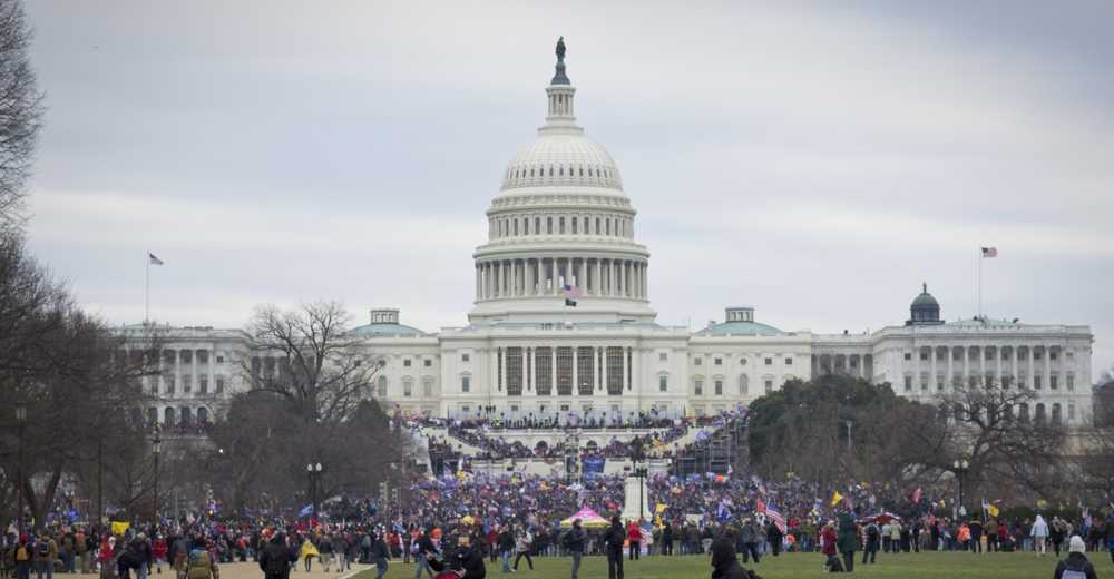 Protesters gather around the U.S. Capitol for the Stop The Steal Rally.