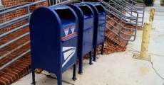 blue mailboxes
