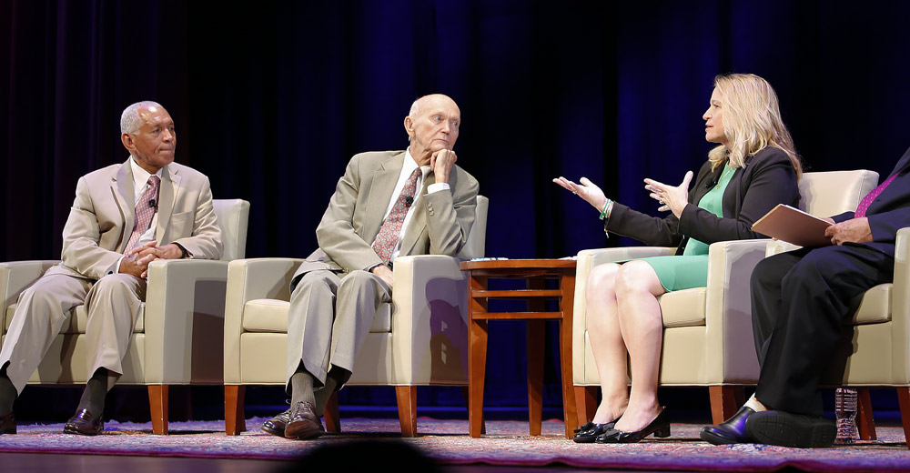 Former State Department Spokesperson and Apollo 11 Astronaut Mike Collins participates in a panel discussion hosted by the U.S. Diplomacy Center at George Washington University in Washington, D.C., on July 18, 2019. [State Department photo/ Public Domain]