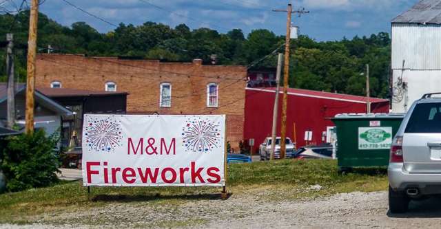 Fireworks for sale sign