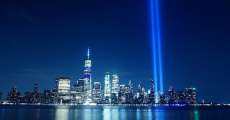 The 9-11 memorial in New York City, New York.
