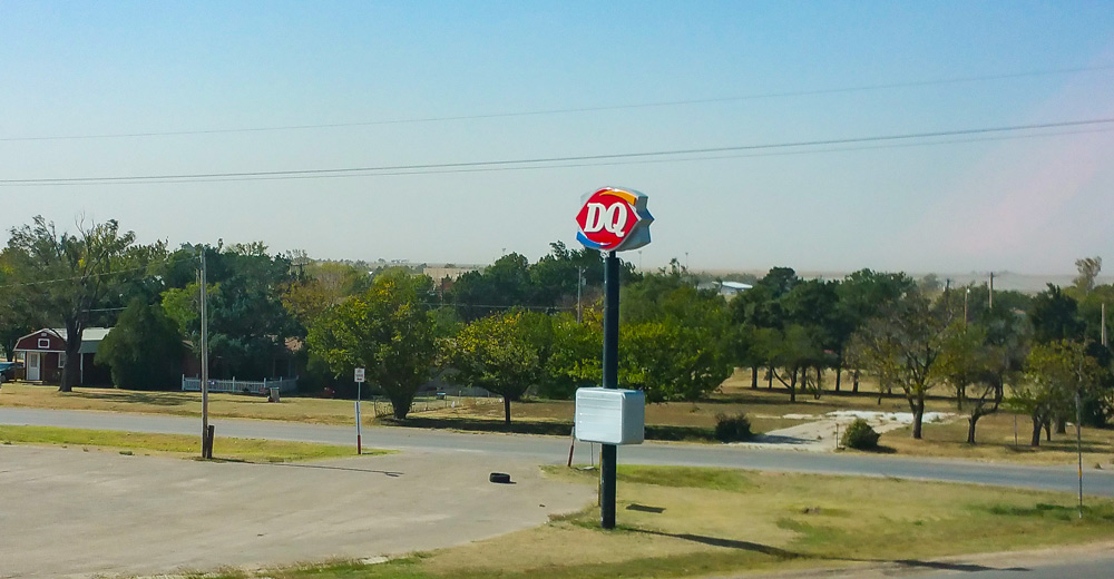 A Dairy Queen sign.
