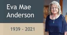 Eva Mae Anderson, born 1939 and died 2021.