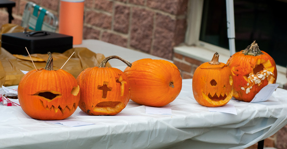 The Winning Pumpkins for the Pumpkin carving contest on October 2, 2021 at Alton, Mo.