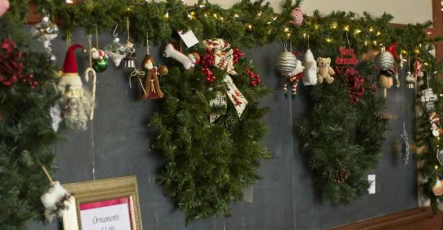 Wreaths and various shaped ornaments.