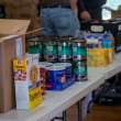 All the food items laid out on the table at the Alton Food Bank on December 1, 2021.