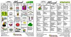 Alton Senior Center meal and activity plan for March.