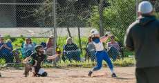 ALTON, MO – APRIL 26: Alton Comets batter tries to hit the ball during the high school softball game between the Alton Comets and the Thayer Bobcats on April 26, 2022, at the Alton High School softball field in Alton, MO. (Photo by Curtis Thomas/AltonMo.com)
