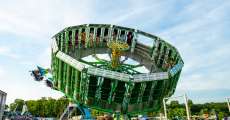 A spinning gravitational ride for kids at the Heart of the Ozarks Fair on June 7, 2022.