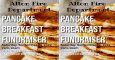 Alton Fire Department Pancake Breakfast Fundraiser Flyer