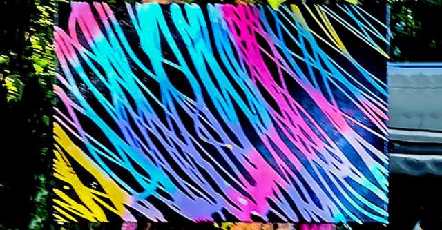 Spray paint art by local artist Seth Collins.