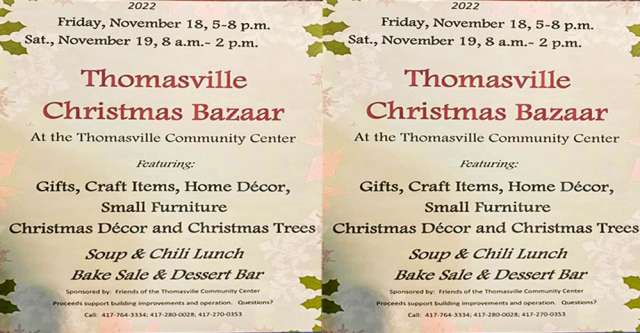 Thomasville Christmas Bazaar 2022 flyer