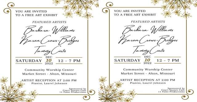 "The Arts in A-Town" event flyer.