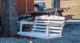 Porch Swing Outside Cabin 2 Porch Swing Outside Cabin 2