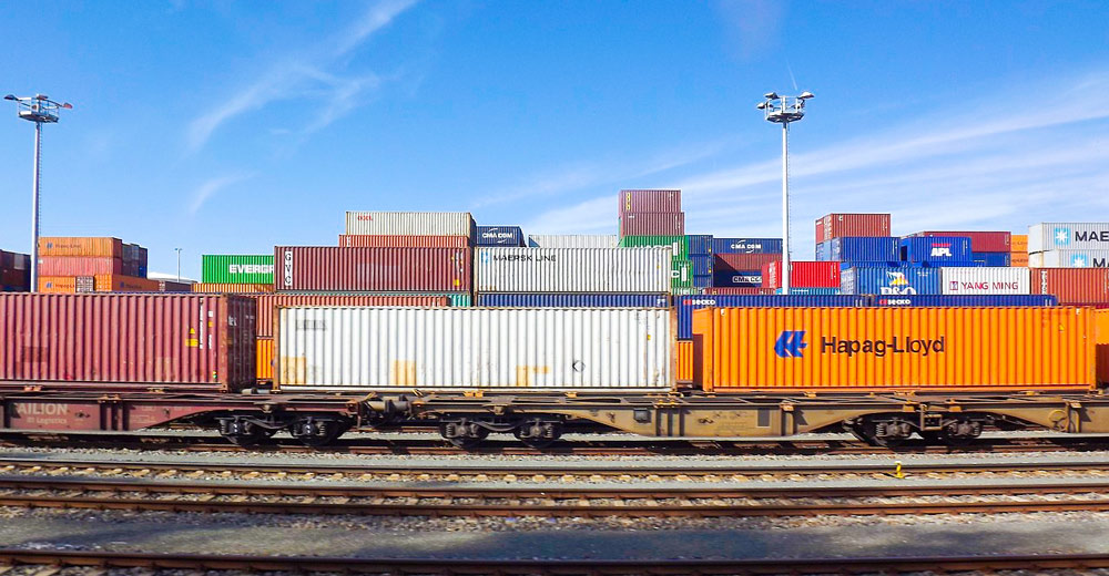 A train sitting on the railroad tracks.