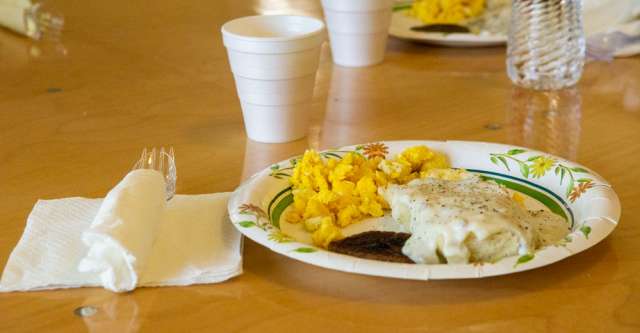 Thomasville Run sausage, eggs, and biscuits and gravy